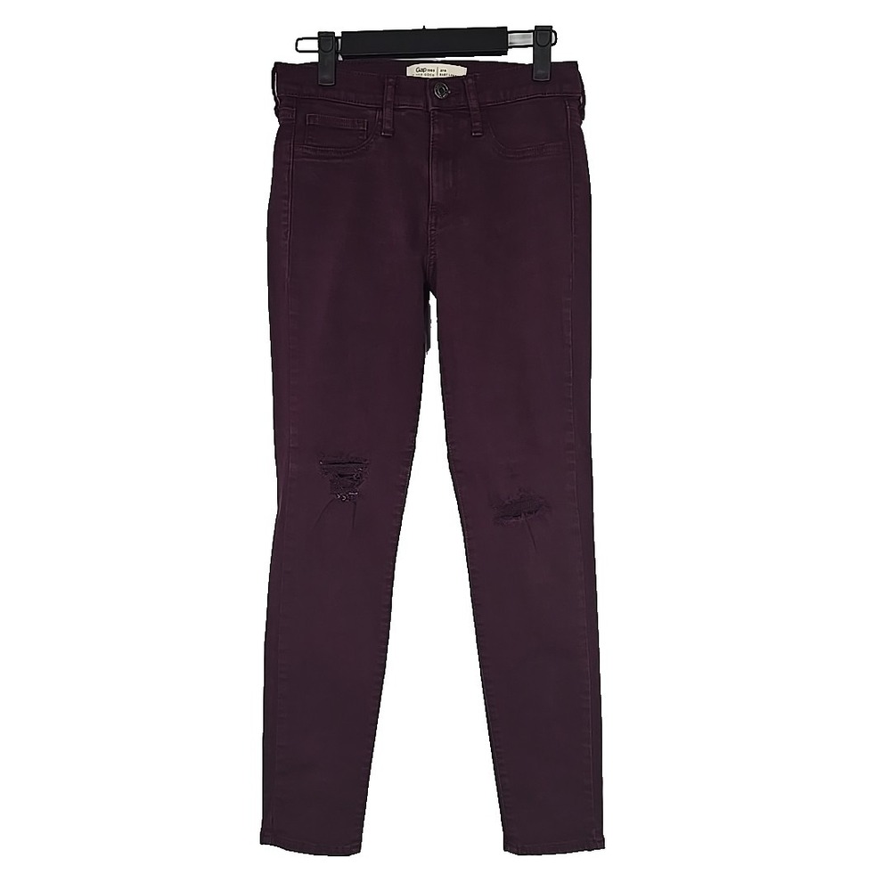 GAP 1969 Women's‎ Easy Legging Ankle Jeans Rich Wine Color Size 27r